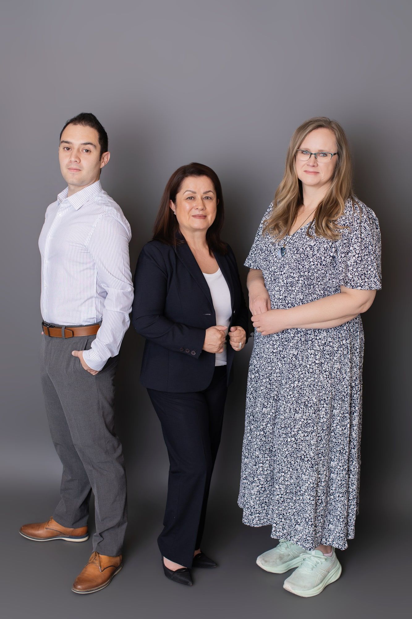 Cristina Acosta, Juan Acosta and Sheryl Beaver, the Cristina Acosta Mortgage Team, standing together